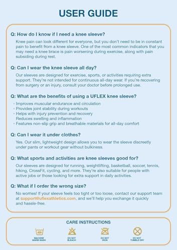 UFlex Athletics Knee Brace Sleeve Men & Women