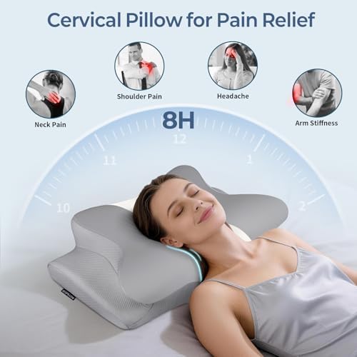 Cervical Pillow for Neck Pain Relief, Ergonomic Neck Pillow for Sleeping