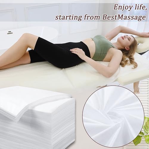 Disposable Bed Sheets 100 Pcs 31" x 71" Massage Table Sheets Non Woven Fabric SPA Bed