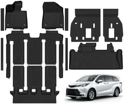 Floor Mats for 2021-2026 Toyota Sienna 7 Seats/Captain Seat