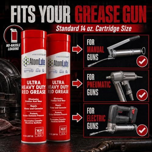 Ultra Heavy Duty Red Grease, 2-Pack of 14 oz Tubes
