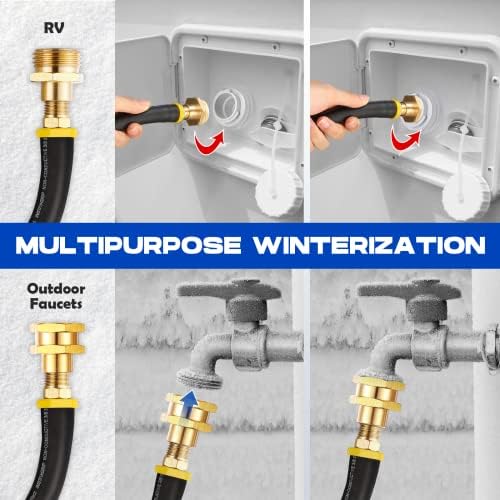 RV Winterizing kit & Sprinkler Blowout Adapter with shut off valve Air compressor