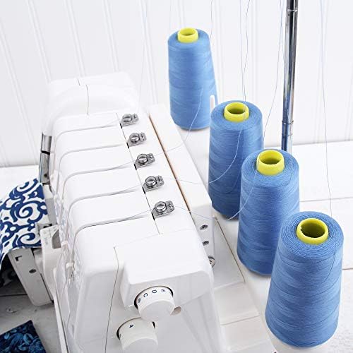 ThreadArt Polyester Serger Thread, 4 Cone Pack 2750yd 40/2, White