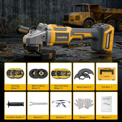 Cordless Angle Grinder for De-walt 20v Max Battery, 9000 RPM