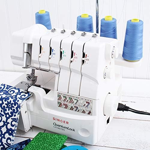 ThreadArt Polyester Serger Thread, 4 Cone Pack 2750yd 40/2, White