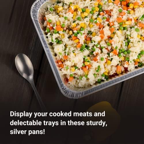 Aluminum Pans Half Size, 9X13, Extra Heavy Duty Disposable Foil Pans For Baking (30 Pack)