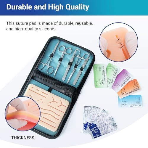 Alcedo Suture Practice Kit with Suture Pad & Suture Thread