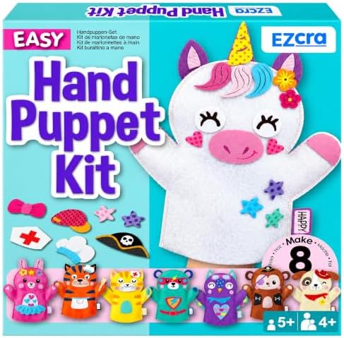 Unicorn Hand Puppet Making Kit - 8 DIY Projects