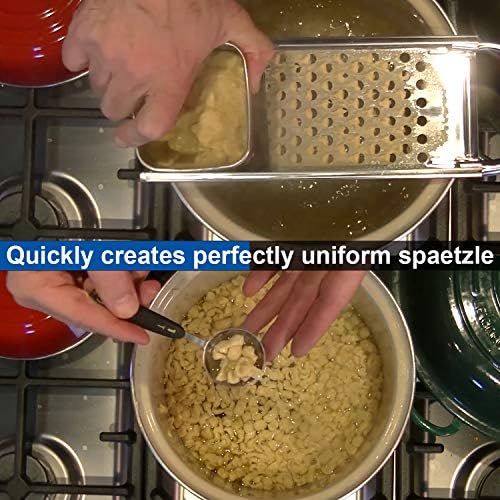 Premium Grade Stainless Steel Spaetzle Maker with Comfort Grip Handle Traditional German