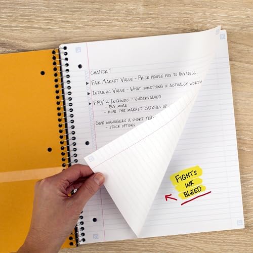 Five Star Spiral Notebook + Study App, 5 Subject, College Ruled Paper, 8-1/2" x 11"