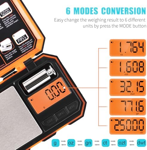 Fuzion Digital Pocket Scale, 500g x 0.01g Gram Scale, High Precision