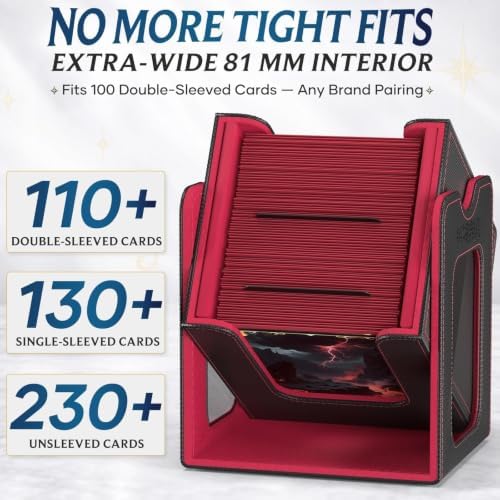 Mlikero 4 Pack Commander Deck Box, Card Deck Box, Commander Display