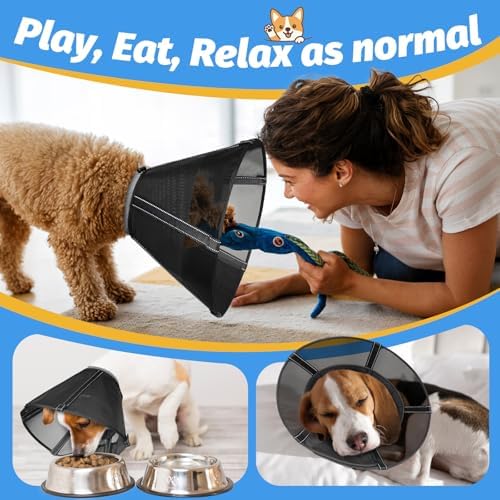Mesh Dog Cone Collar Soft to Stop Licking Surgery Recovery Alternative