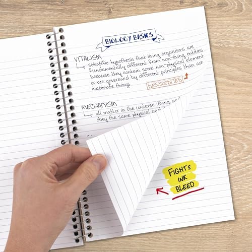Five Star Spiral Notebook, 2 Subject, College Ruled Paper, 6" x 9.5", 80 Sheets