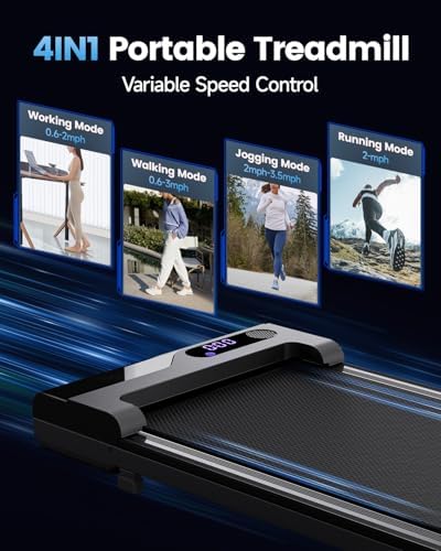 Walking Pad Treadmill for Home - Under Desk Treadmills Portable Mini Compact Walk Pads