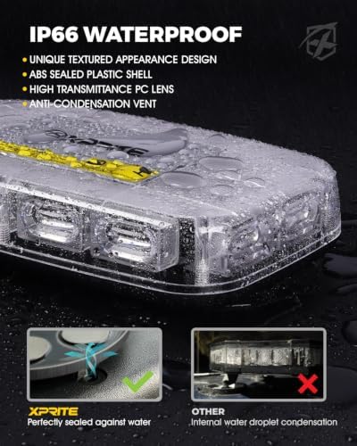 Xprite Upgraded 12" 72LED Rooftop Strobe Lights
