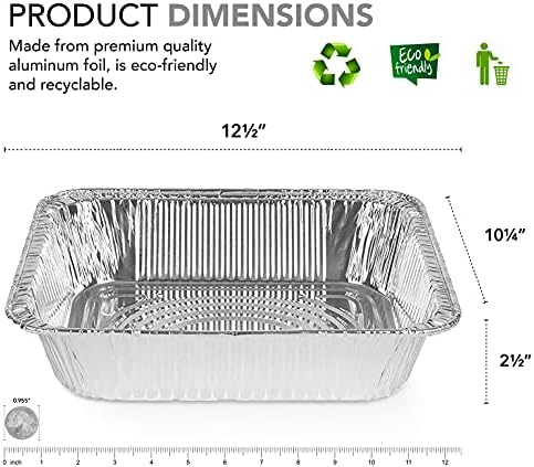 Stock Your Home Aluminum Pans 9x13 Disposable Foil Pans (30 Pack)