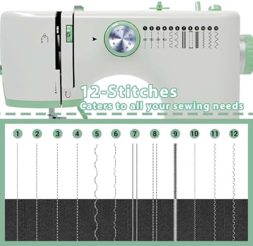 Small Sewing Machine for Beginners, Portable sewing Kit for Light Fabrics