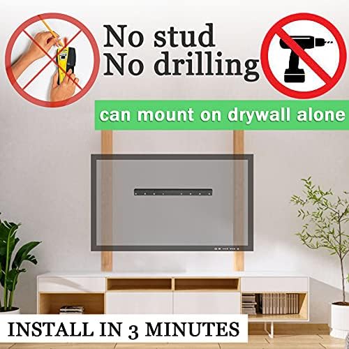 No Stud TV Wall Mount, Studless Drywall TV Hanger for 12-55 Inch TVs