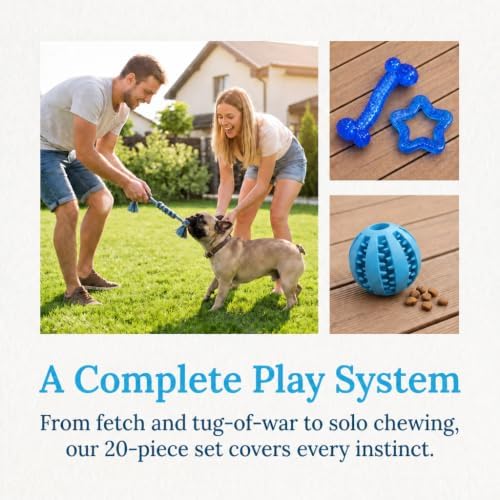 Beiker 20 Pack Puppy Chew Toys, Dog Teething Toys for Puppies Small Dogs