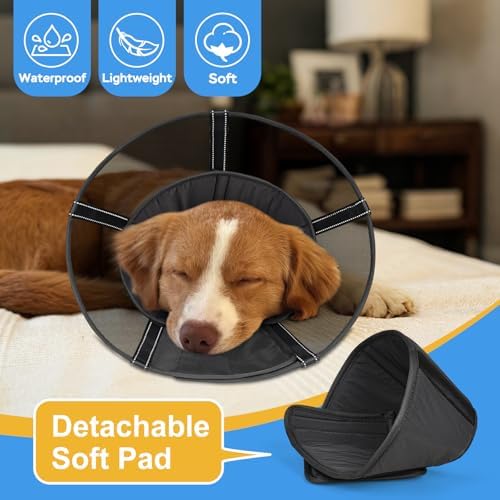 Mesh Dog Cone Collar Soft to Stop Licking Surgery Recovery Alternative