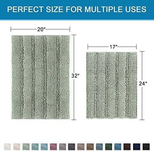 H.VERSAILTEX Sage Bathroom Rugs