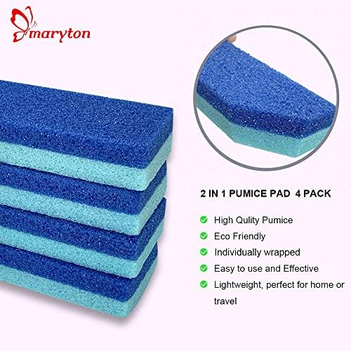 Maryton Foot Pumice Stone for Feet Hard Skin Callus Remover and Scrubber (Pack of 4)