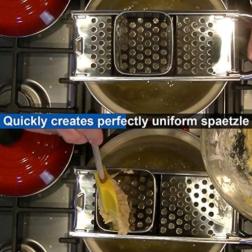 Premium Grade Stainless Steel Spaetzle Maker with Comfort Grip Handle Traditional German