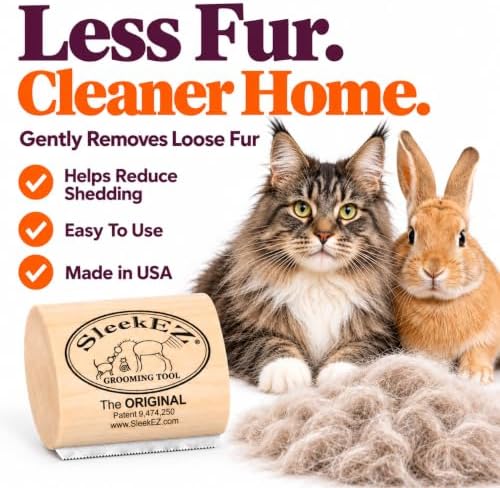 SleekEZ Cat Brush for Shedding - Deshedding Brush for Cats