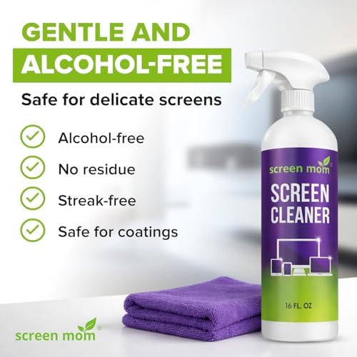 Screen Mom Screen Cleaner Spray 16oz Bottle for TV, Car, Laptop & Computer