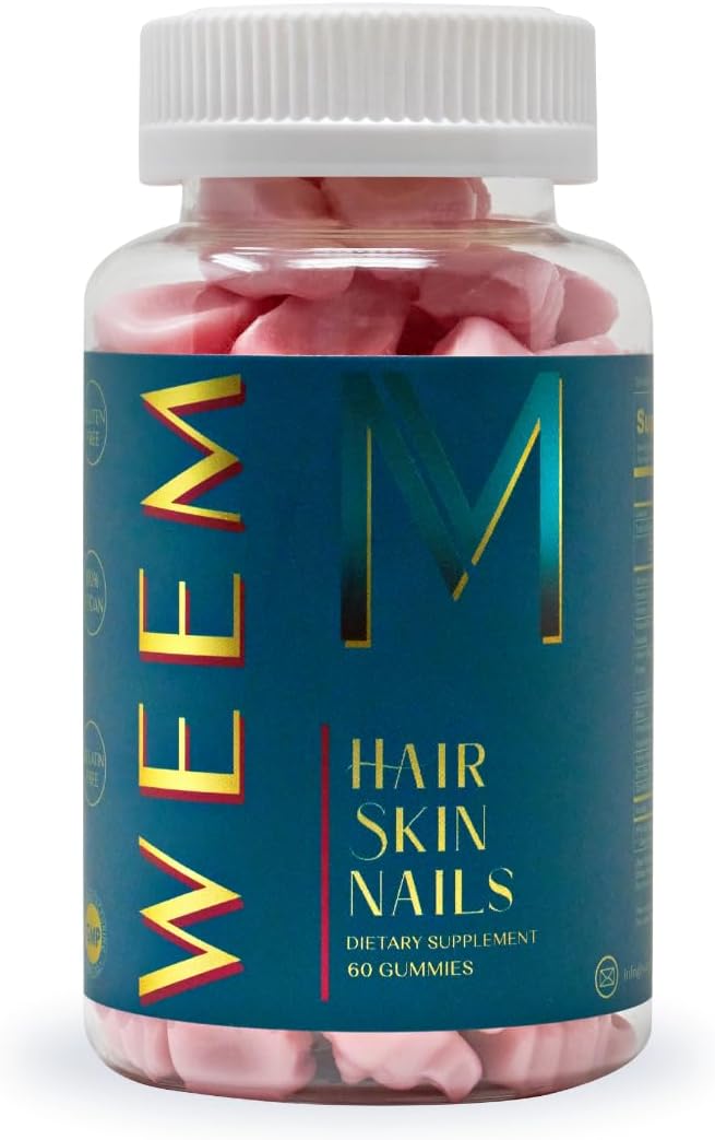 WEEM Hair Skin and Nails Gummies - Supports Healthy Hair - Vegan biotin