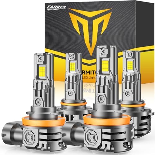 Termitor Upgraded H11 9005 LED Bulbs, 220000LM 2200% Ultra-Bright, 1:1 Mini Size