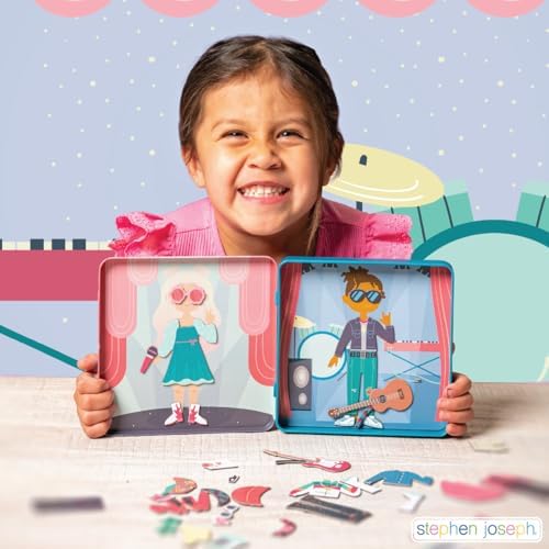 Stephen Joseph Travel TIN Magnetic Dress UP Bunny and CAT