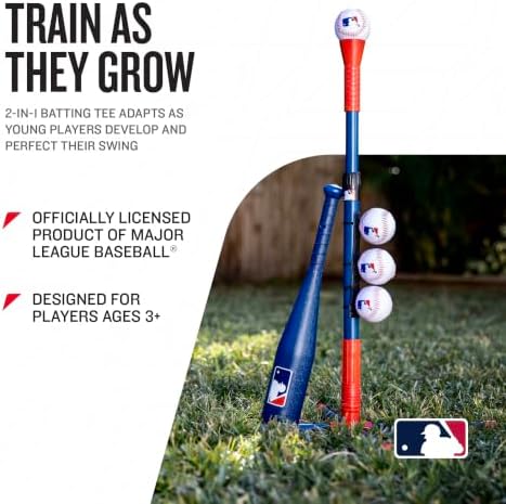 Franklin Sports Grow-with-Me Kids Baseball Batting Tee + Stand Set for Youth + Toddlers