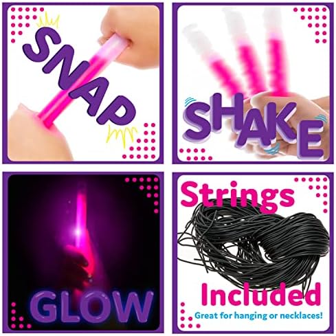 PartySticks Glow Sticks Party Supplies for Kids and Adults (30pk Assorted)