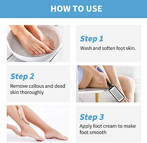 2 Pack Foot Files Callus Remover Foot Rasp Dual Sided Foot File