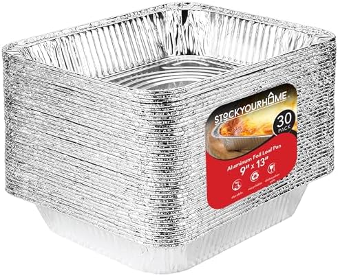Stock Your Home Aluminum Pans 9x13 Disposable Foil Pans (30 Pack)