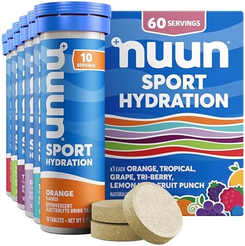 Nuun Sport Electrolyte Tablets with Magnesium, Calcium, Potassium, Chloride & Sodium