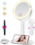 Makeup Mirror with Lights, 20X Magnifying Mirrors, Height Adjustable