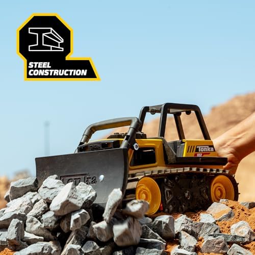 Tonka Steel Classics Bulldozer - Made with Steel & Sturdy Plastic