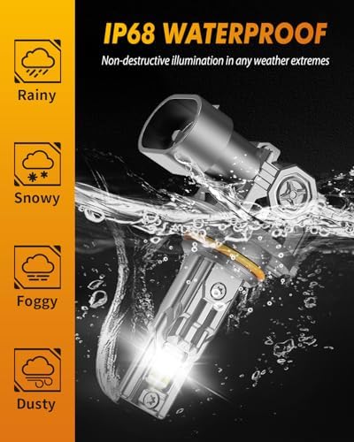 Termitor Upgraded H11 9005 LED Bulbs, 220000LM 2200% Ultra-Bright, 1:1 Mini Size