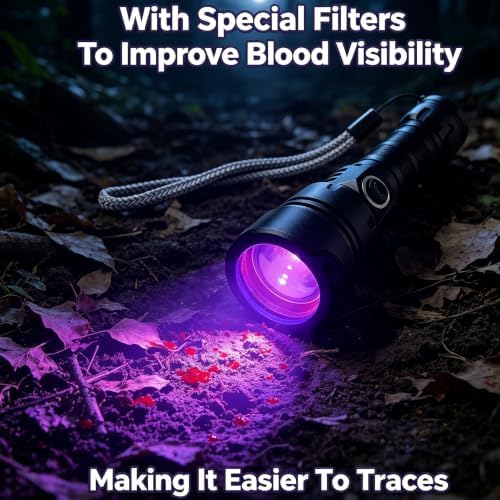 Blood Tracker Flashlight for Deer Hunting, Special Filter Blood Tracking Light