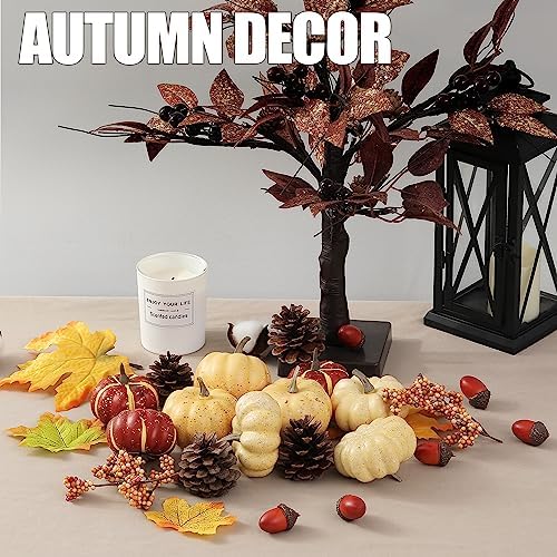 Pumpkin Decor Set, 23 PCS Fall Harvest Bowl Filler Decorations