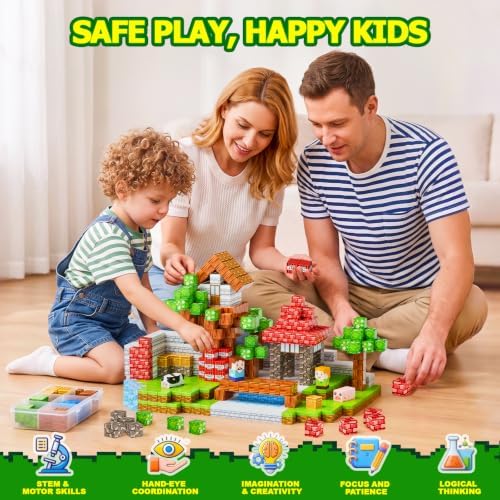 Magnetic Building Blocks for Kids, 100PCS Magnetic Cubes and Blocks Set