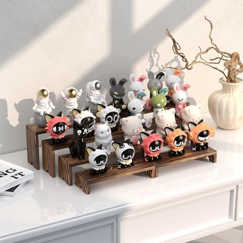 2 Set Wooden Tiered Risers Display Stands for Vendor Events