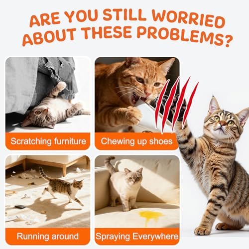 Newly Upgraded Cat Deterrent Spray, Cat Deterrent for Furniture Protection, Pee Spraying