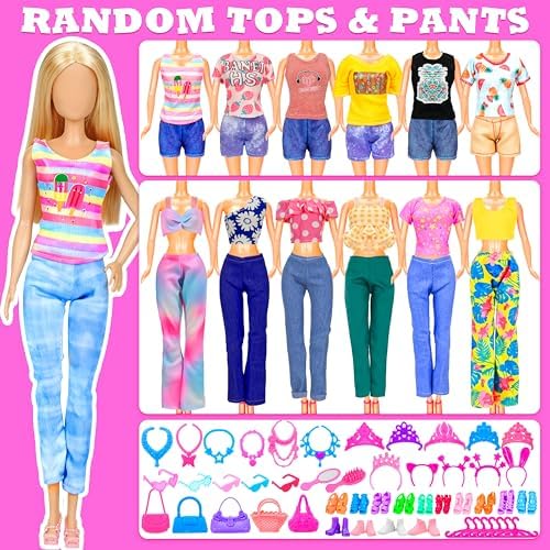 138 Pcs Doll Clothes and Accessories