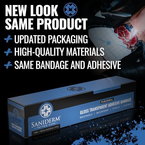 Saniderm - Tattoo Aftercare Bandage Personal Pack - 10.2 in x 2 yd