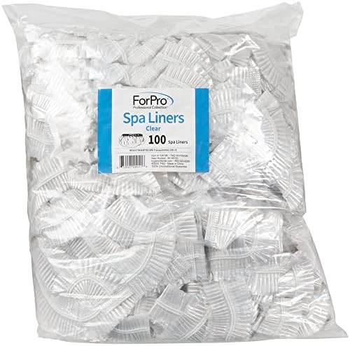 ForPro Spa Liners, 100ct, Clear, Disposable Pedicure Liners