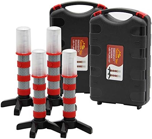 Twinkle Star LED Safety Strobe Road Warning Light, Set of 4